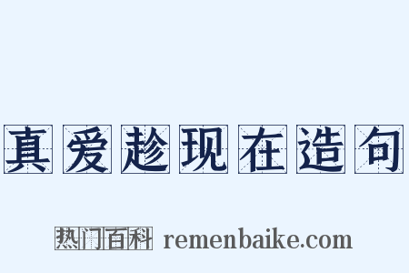 真爱趁现在造句是什么意思的图片